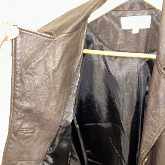 PELLE STUDIO Leather Vintage Trench Style Coat - Picture 4 of 10